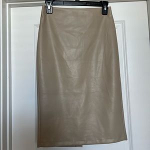 Faux Leather Pencil Skirt